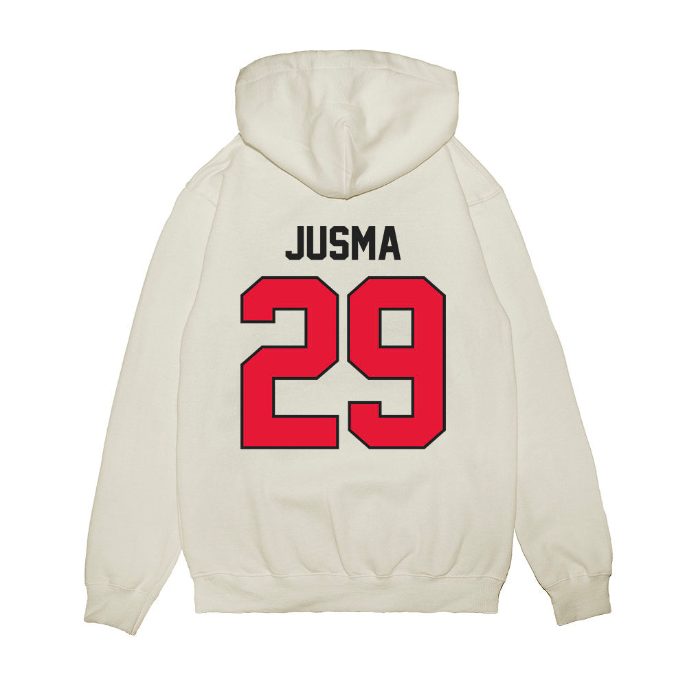 Rutgers - NCAA Football : Sebastian Jusma - Vintage Helmet Premium Hooded Sweatshirt-1