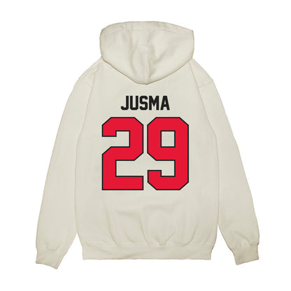 Rutgers - NCAA Football : Sebastian Jusma - Vintage Helmet Premium Hooded Sweatshirt-1
