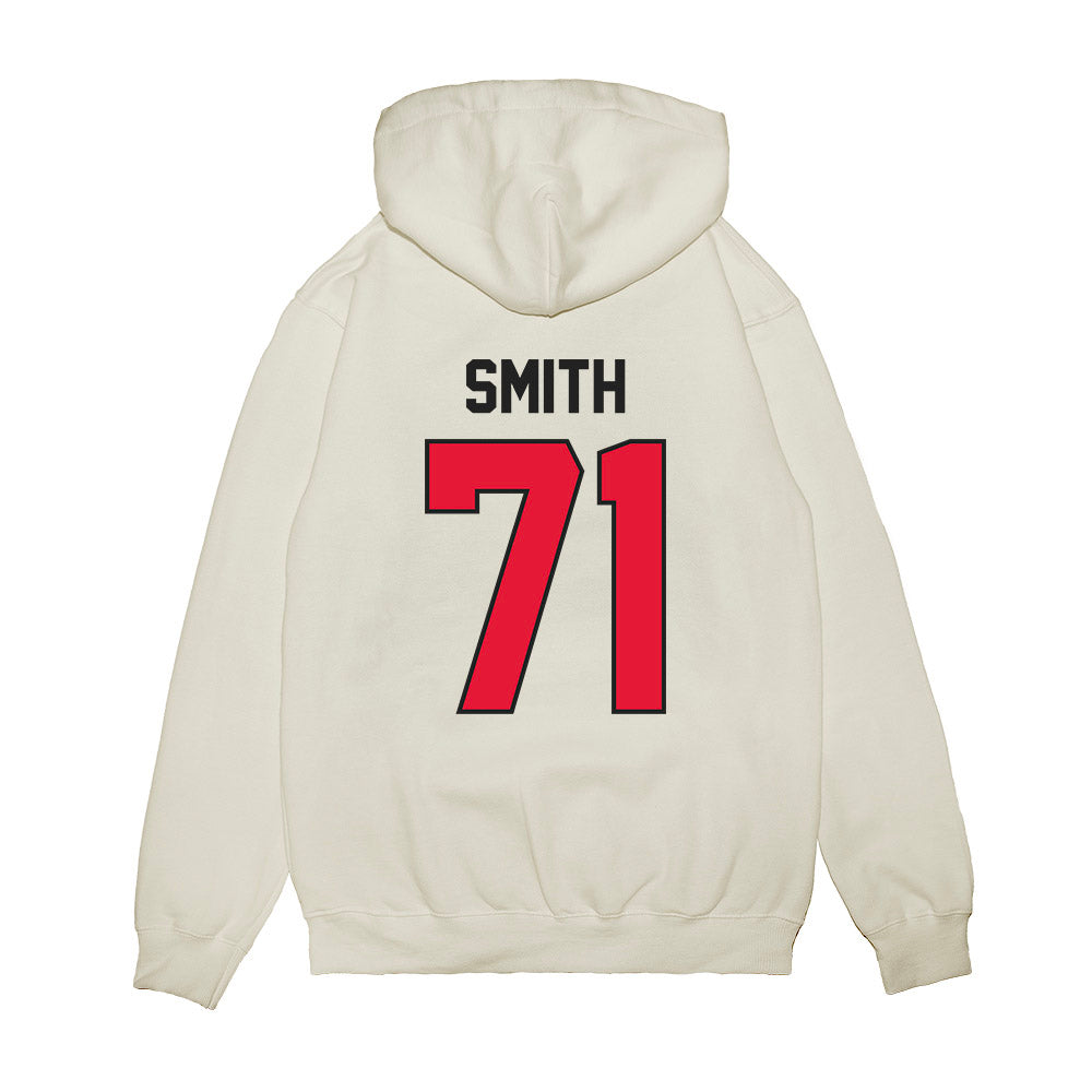 Rutgers - NCAA Football : Jared Smith - Vintage Helmet Premium Hooded Sweatshirt-1