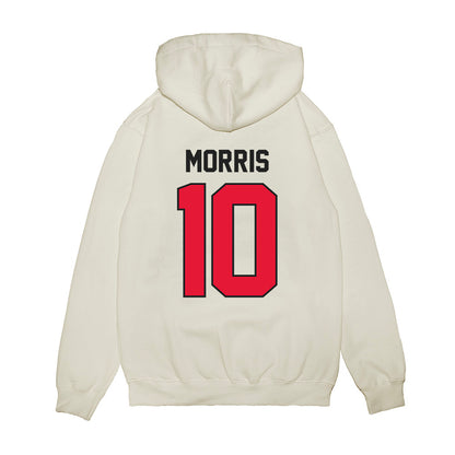 Rutgers - NCAA Football : Ty Morris - Vintage Helmet Premium Hooded Sweatshirt-1