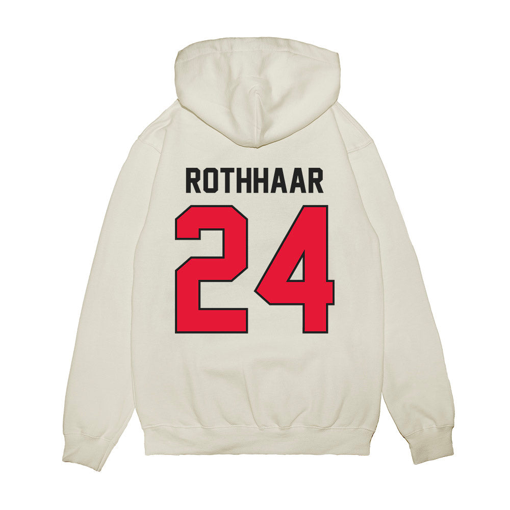 Rutgers - NCAA Football : Benjamin Rothhaar - Vintage Helmet Premium Hooded Sweatshirt-1