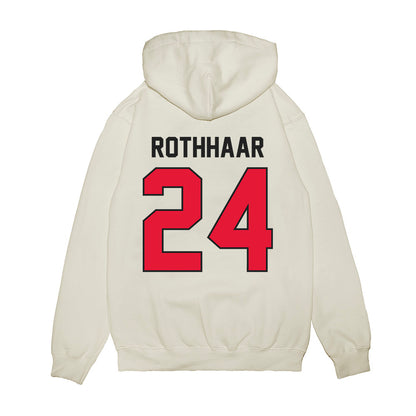 Rutgers - NCAA Football : Benjamin Rothhaar - Vintage Helmet Premium Hooded Sweatshirt-1