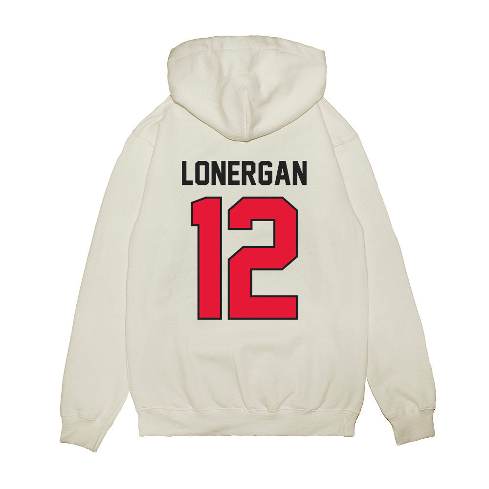 Rutgers - NCAA Football : Dylan Lonergan - Vintage Helmet Premium Hooded Sweatshirt-1
