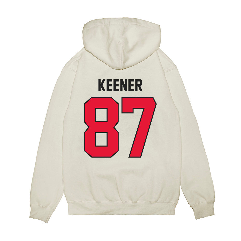Rutgers - NCAA Football : Montgomery Keener - Vintage Helmet Premium Hooded Sweatshirt-1