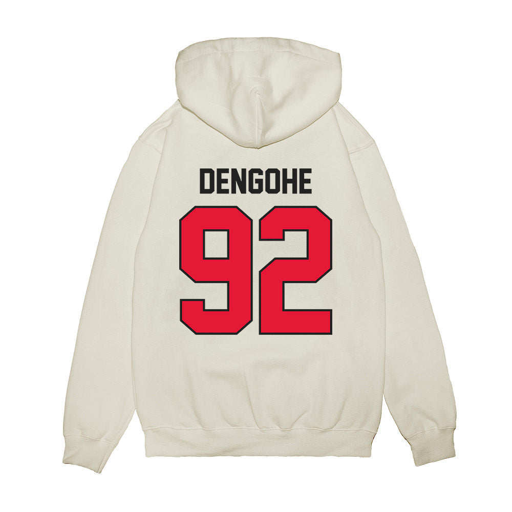 Rutgers - NCAA Football : Darold DeNgohe - Vintage Helmet Premium Hooded Sweatshirt-1