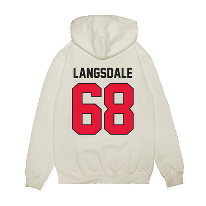 Rutgers - NCAA Football : Ryder Langsdale - Vintage Helmet Premium Hooded Sweatshirt-1