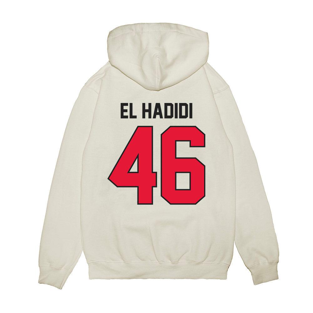 Rutgers - NCAA Football : Sammy El Hadidi - Vintage Helmet Premium Hooded Sweatshirt-1