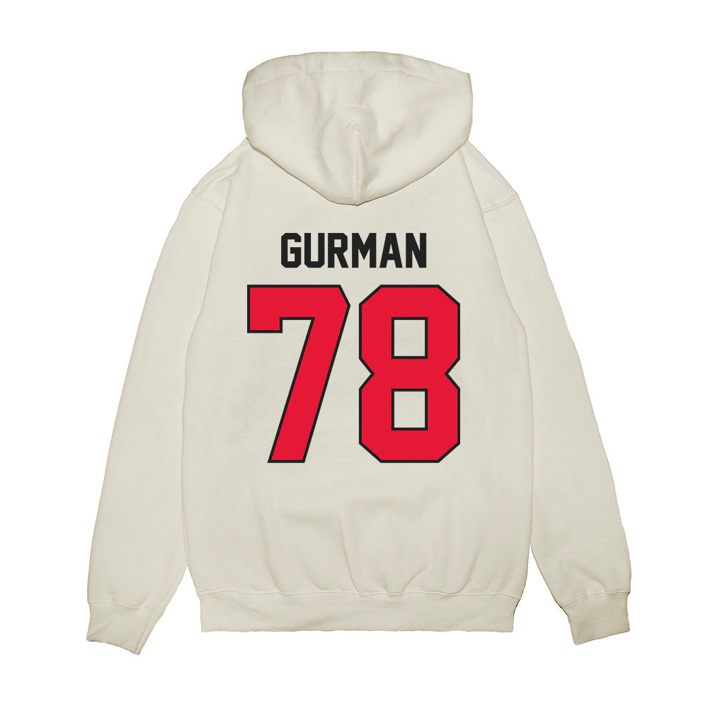Rutgers - NCAA Football : Miron Gurman - Vintage Helmet Premium Hooded Sweatshirt-1