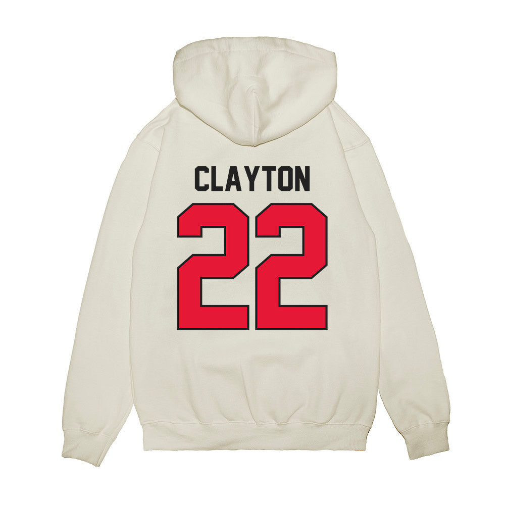Rutgers - NCAA Football : Michael Clayton - Vintage Helmet Premium Hooded Sweatshirt-1
