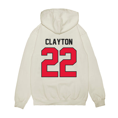 Rutgers - NCAA Football : Michael Clayton - Vintage Helmet Premium Hooded Sweatshirt-1
