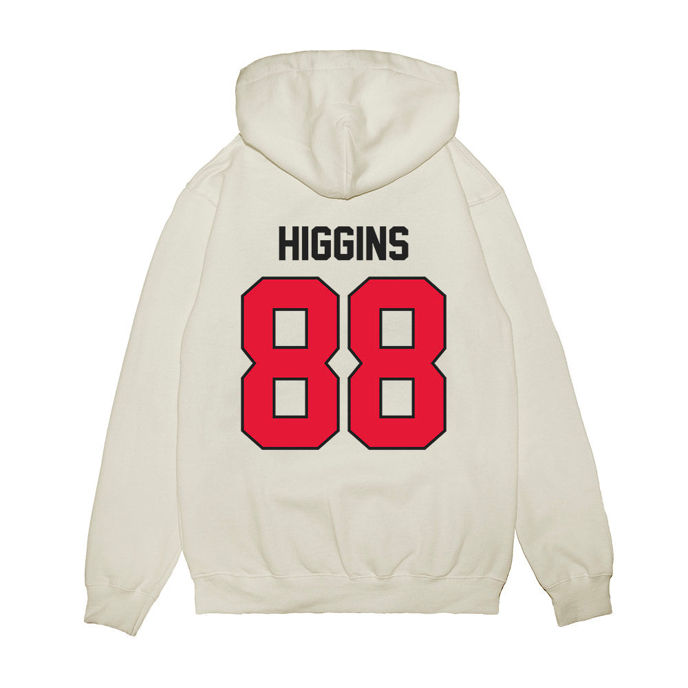 Rutgers - NCAA Football : Michael Higgins - Vintage Helmet Premium Hooded Sweatshirt-1