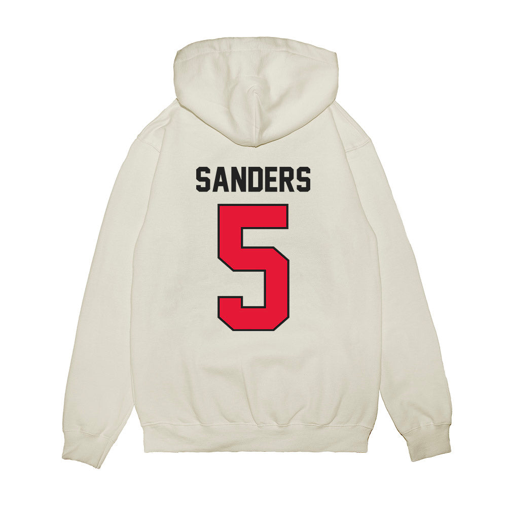 Rutgers - NCAA Football : Kaj Sanders - Vintage Helmet Premium Hooded Sweatshirt-1