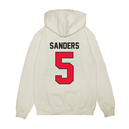 Rutgers - NCAA Football : Kaj Sanders - Vintage Helmet Premium Hooded Sweatshirt-1