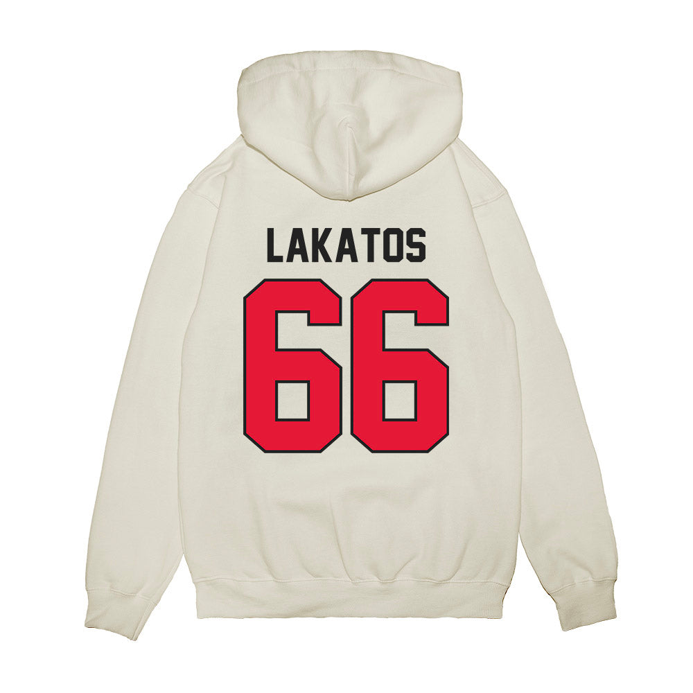 Rutgers - NCAA Football : Joseph Lakatos - Vintage Helmet Premium Hooded Sweatshirt-1