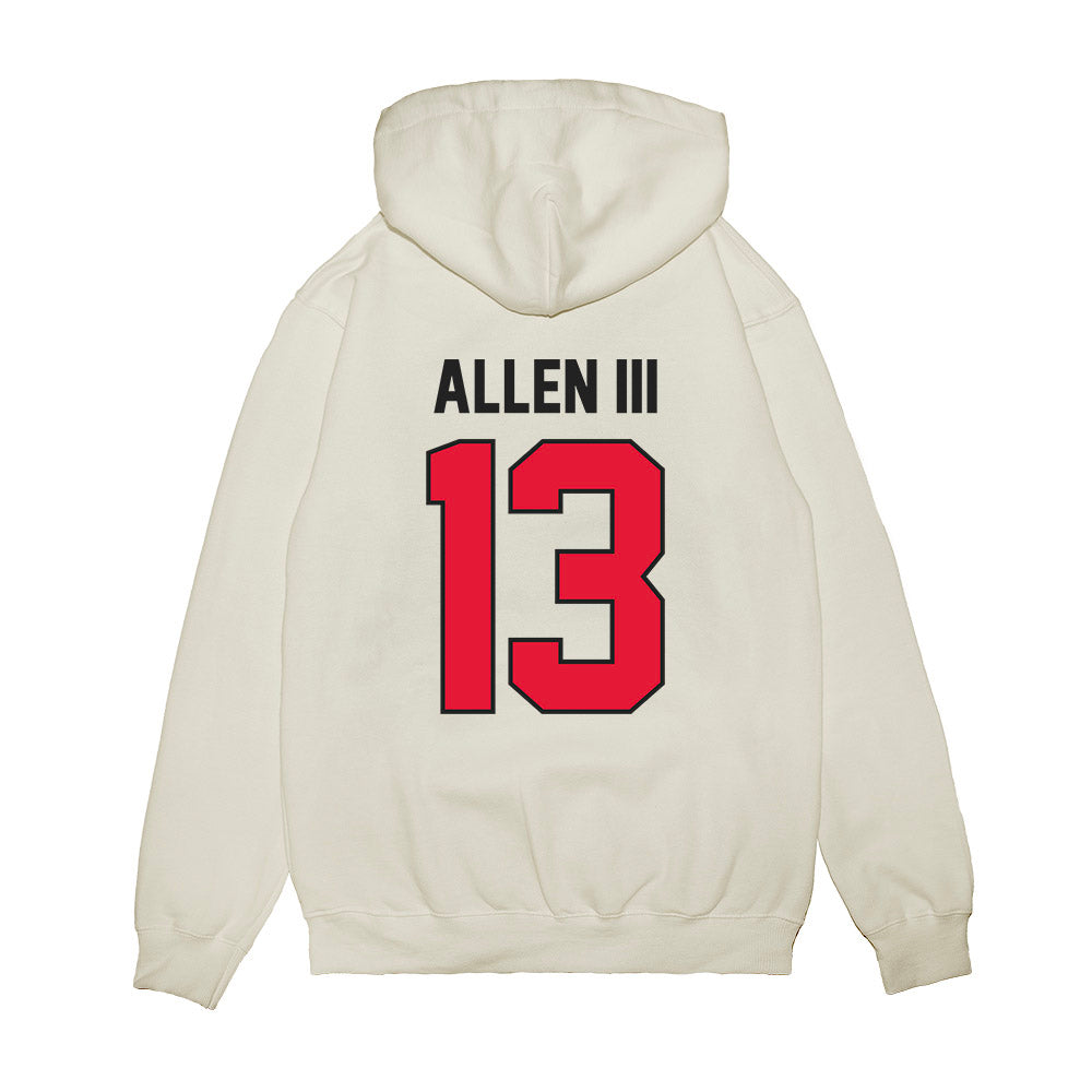 Rutgers - NCAA Football : Vernon Allen III - Vintage Helmet Premium Hooded Sweatshirt-1