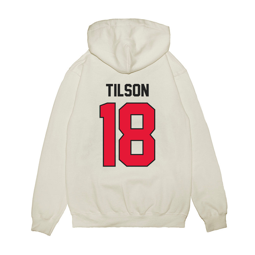 Rutgers - NCAA Football : Messiah Tilson - Vintage Helmet Premium Hooded Sweatshirt-1
