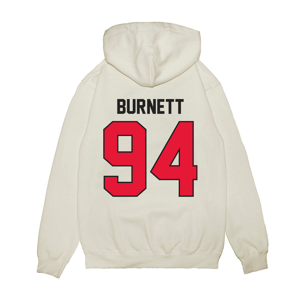 Rutgers - NCAA Football : Jdan Burnett - Vintage Helmet Premium Hooded Sweatshirt-1