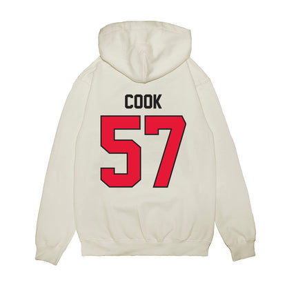 Rutgers - NCAA Football : Isaiah Cook - Vintage Helmet Premium Hooded Sweatshirt-1
