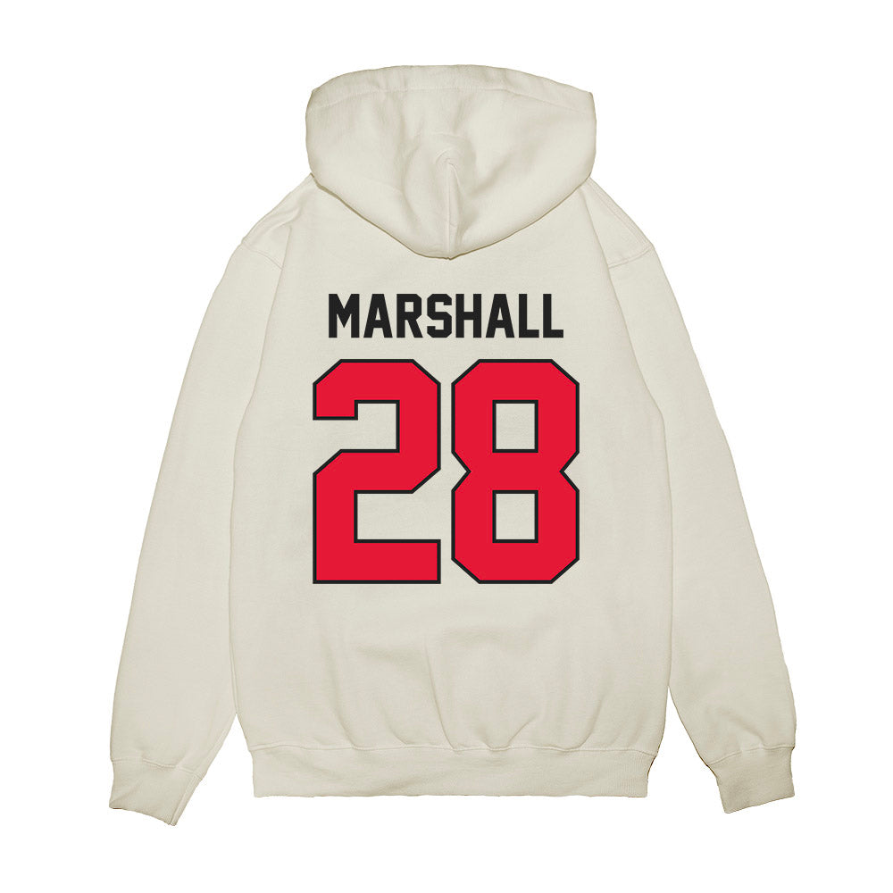 Rutgers - NCAA Football : Cannon Marshall - Vintage Helmet Premium Hooded Sweatshirt-1
