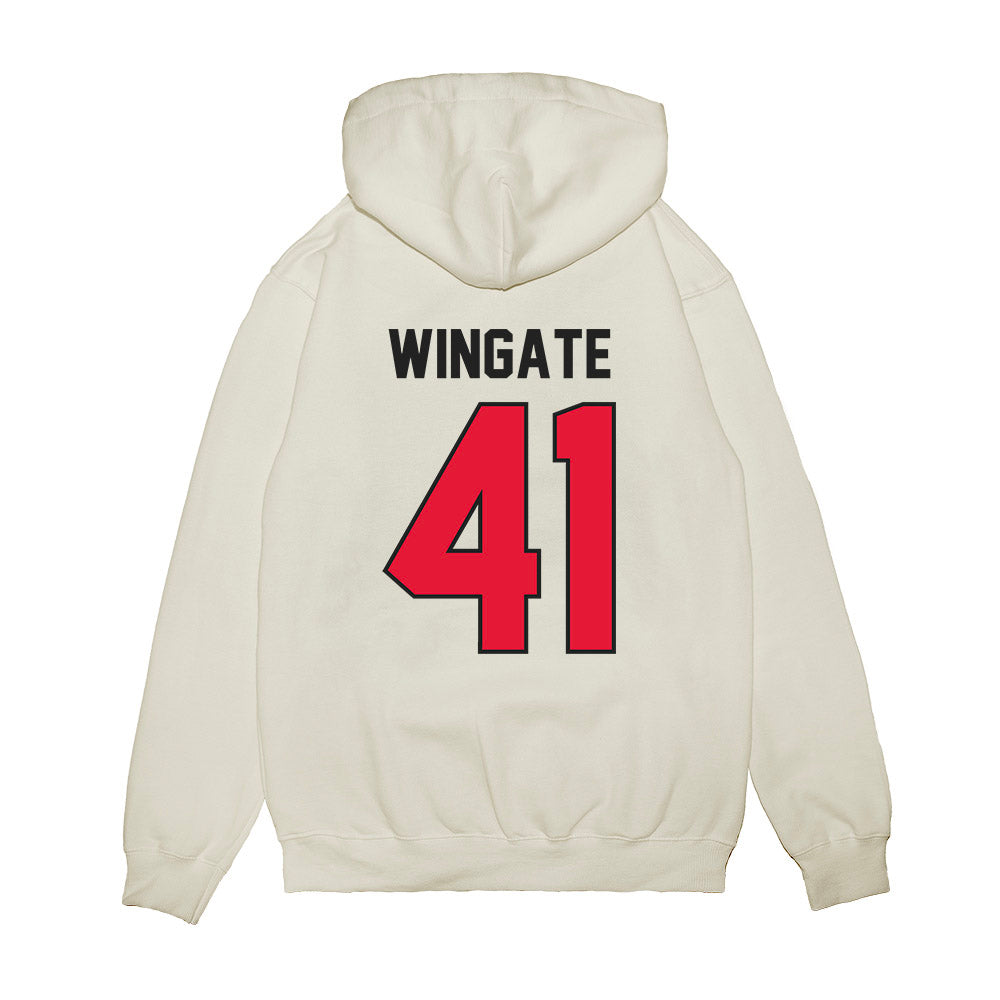 Rutgers - NCAA Football : Riley Wingate - Vintage Helmet Premium Hooded Sweatshirt-1