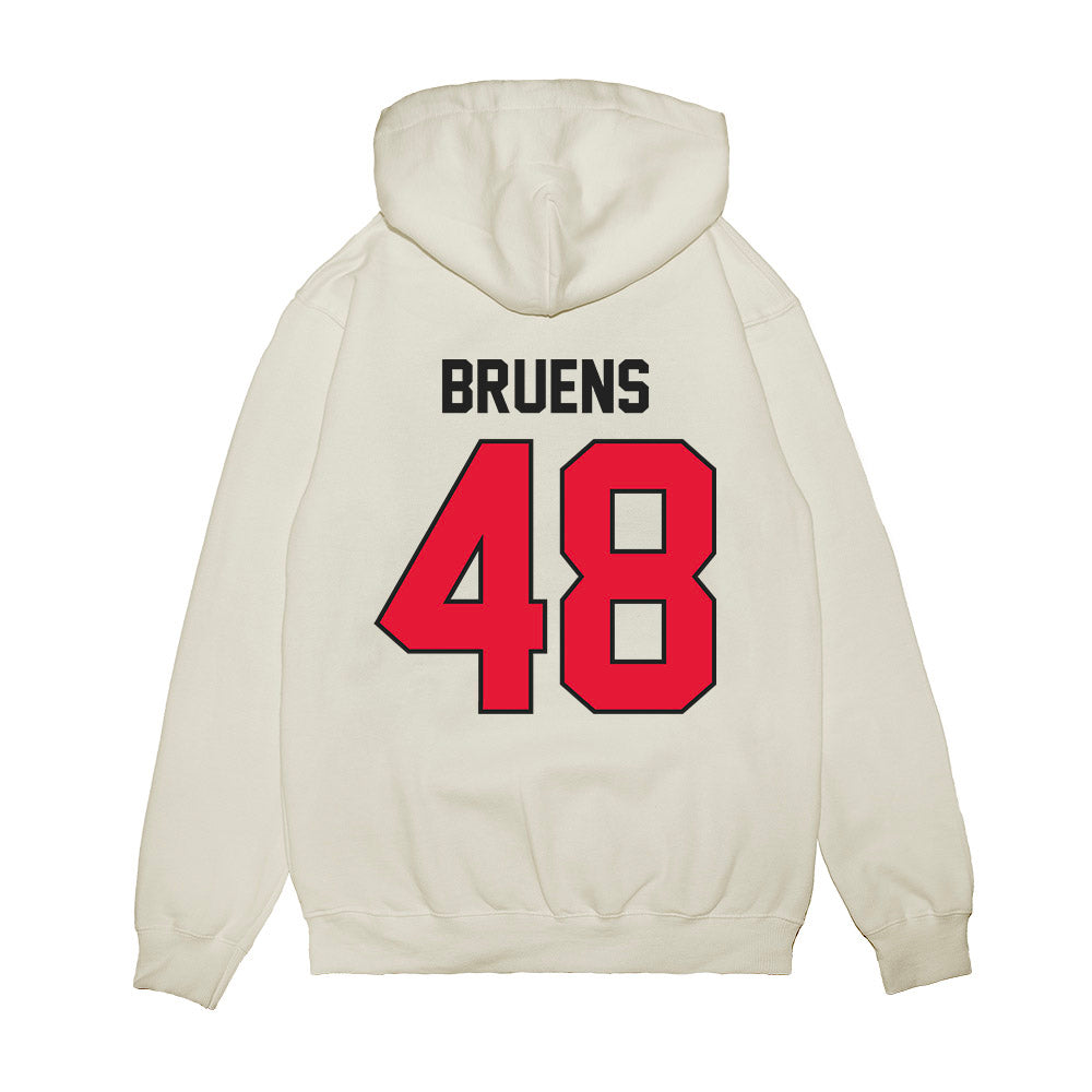 Rutgers - NCAA Football : Raedyn Bruens - Vintage Helmet Premium Hooded Sweatshirt-1