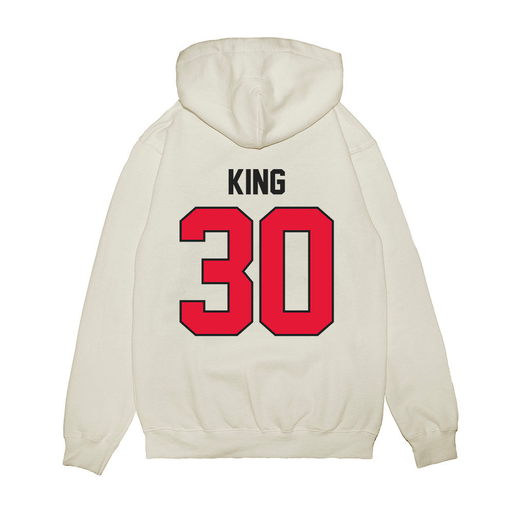 Rutgers - NCAA Football : Elijah King - Vintage Helmet Premium Hooded Sweatshirt-1