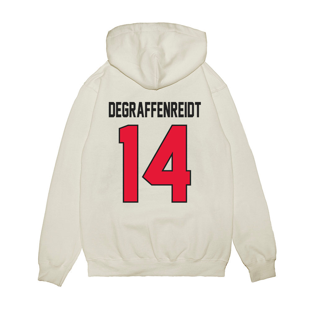 Rutgers - NCAA Football : Sah'nye Degraffenreidt - Vintage Helmet Premium Hooded Sweatshirt-1
