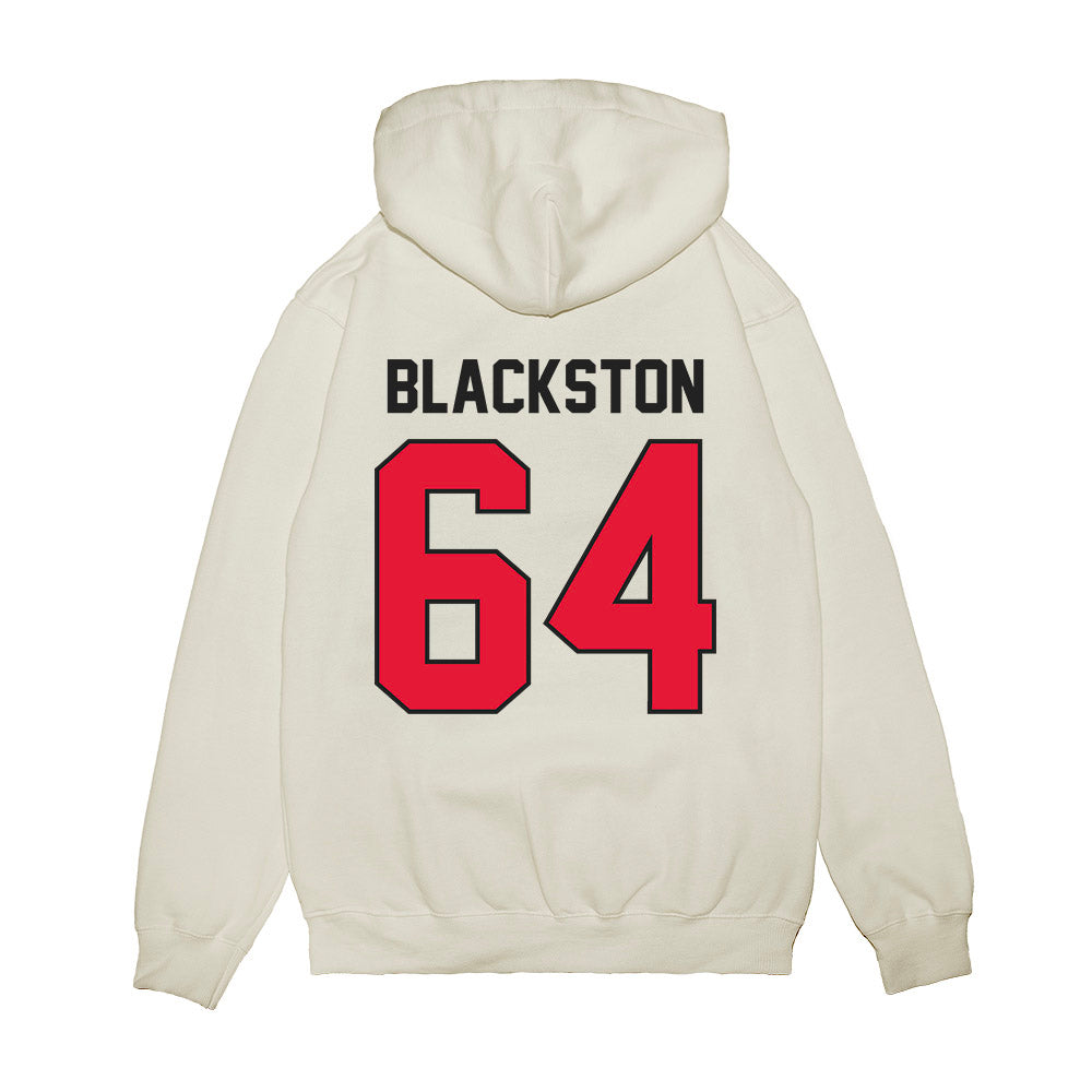 Rutgers - NCAA Football : Joshua Blackston - Vintage Helmet Premium Hooded Sweatshirt-1