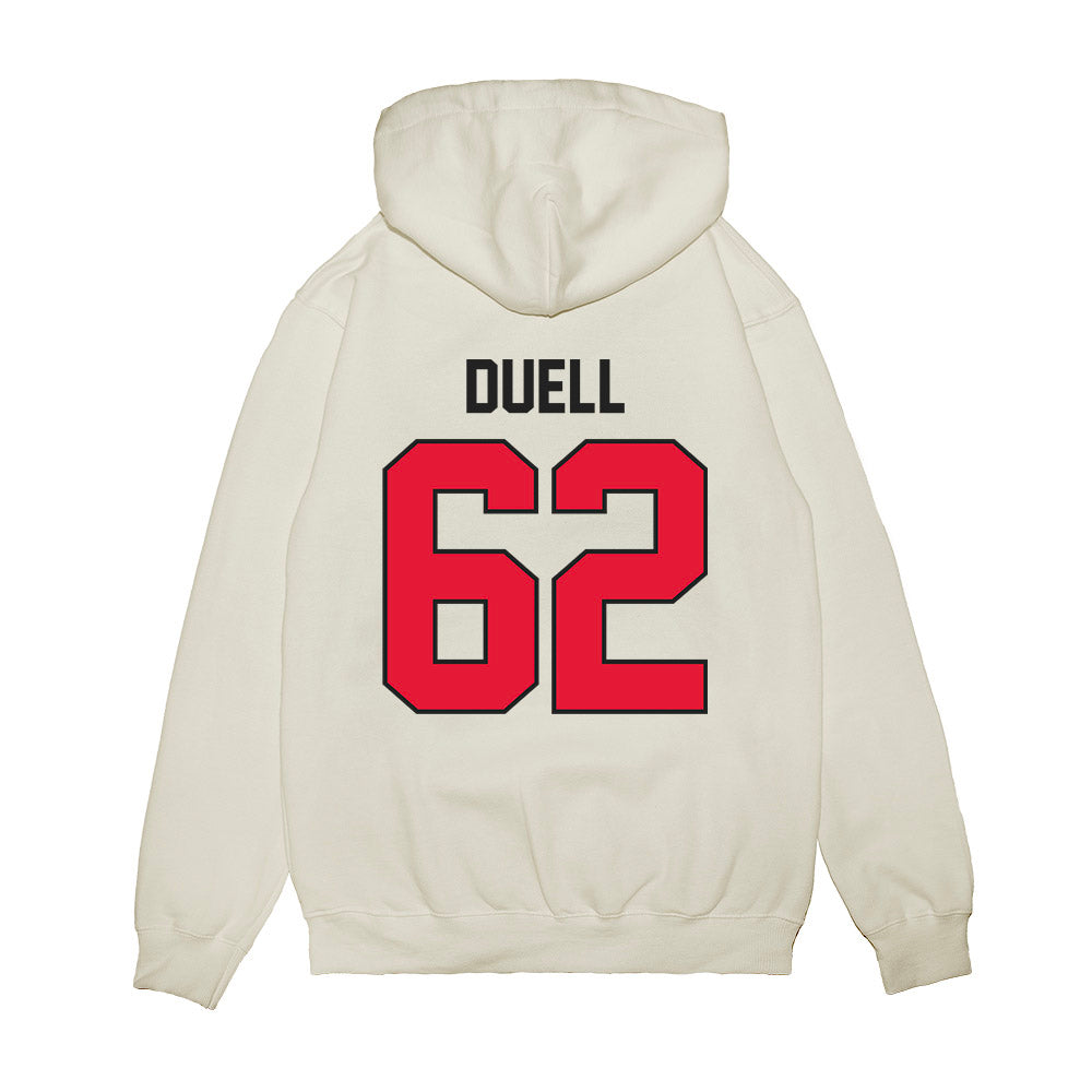 Rutgers - NCAA Football : Tyler Duell - Vintage Helmet Premium Hooded Sweatshirt-1