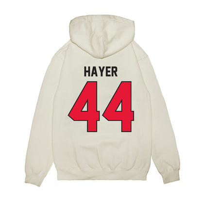 Rutgers - NCAA Football : Tariq Hayer - Vintage Helmet Premium Hooded Sweatshirt-1