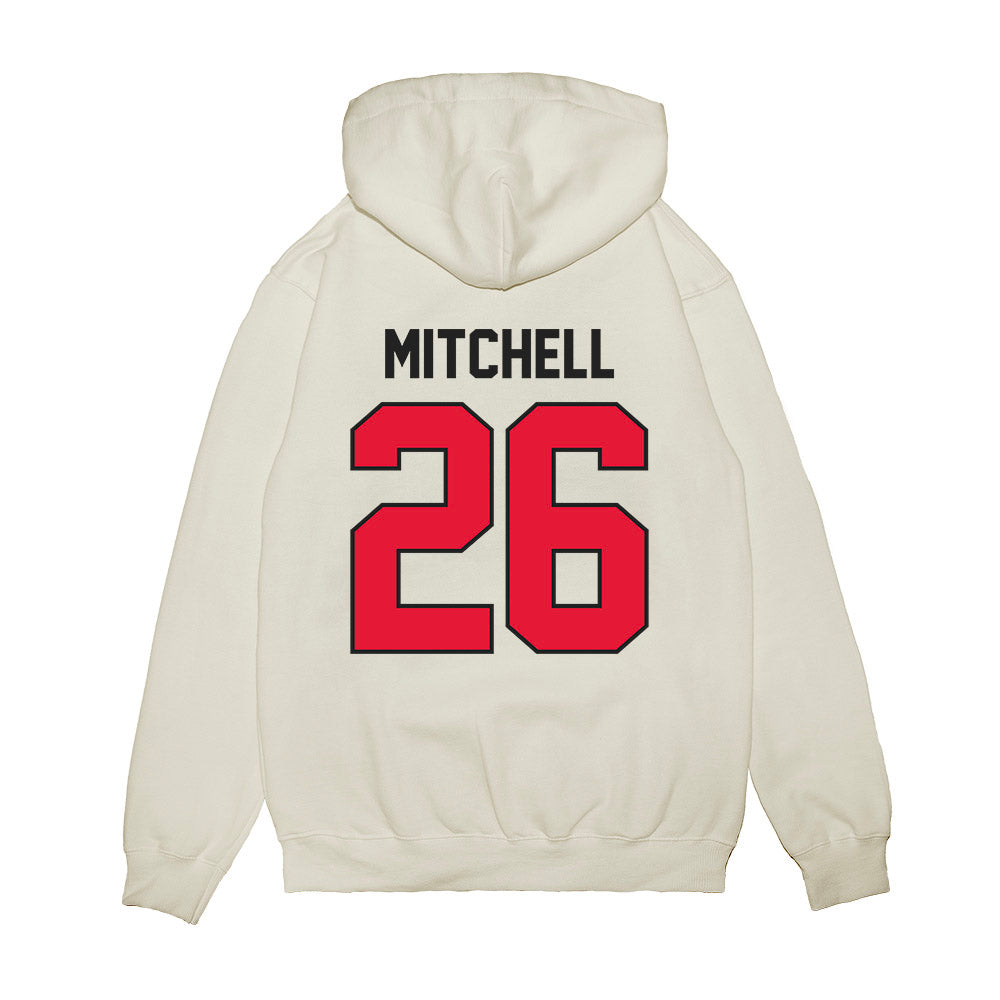 Rutgers - NCAA Football : Terrell Mitchell - Vintage Helmet Premium Hooded Sweatshirt-1