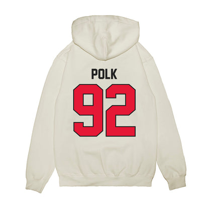 Rutgers - NCAA Football : Jermaine Polk - Vintage Helmet Premium Hooded Sweatshirt-1