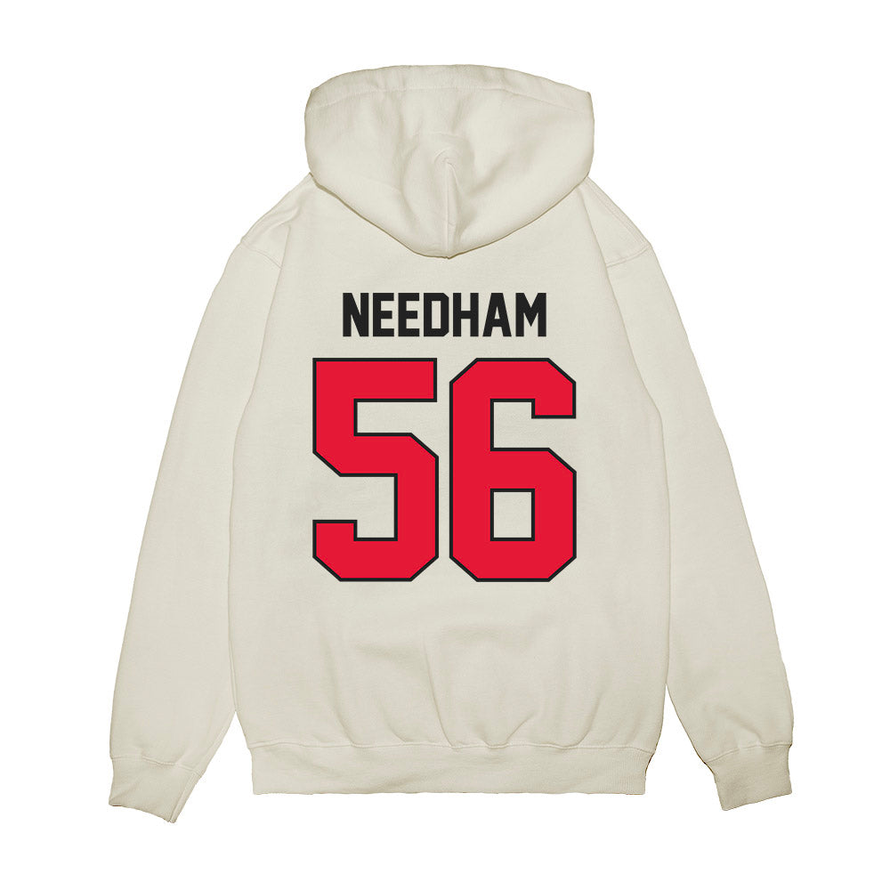 Rutgers - NCAA Football : Ty Needham - Vintage Helmet Premium Hooded Sweatshirt-1