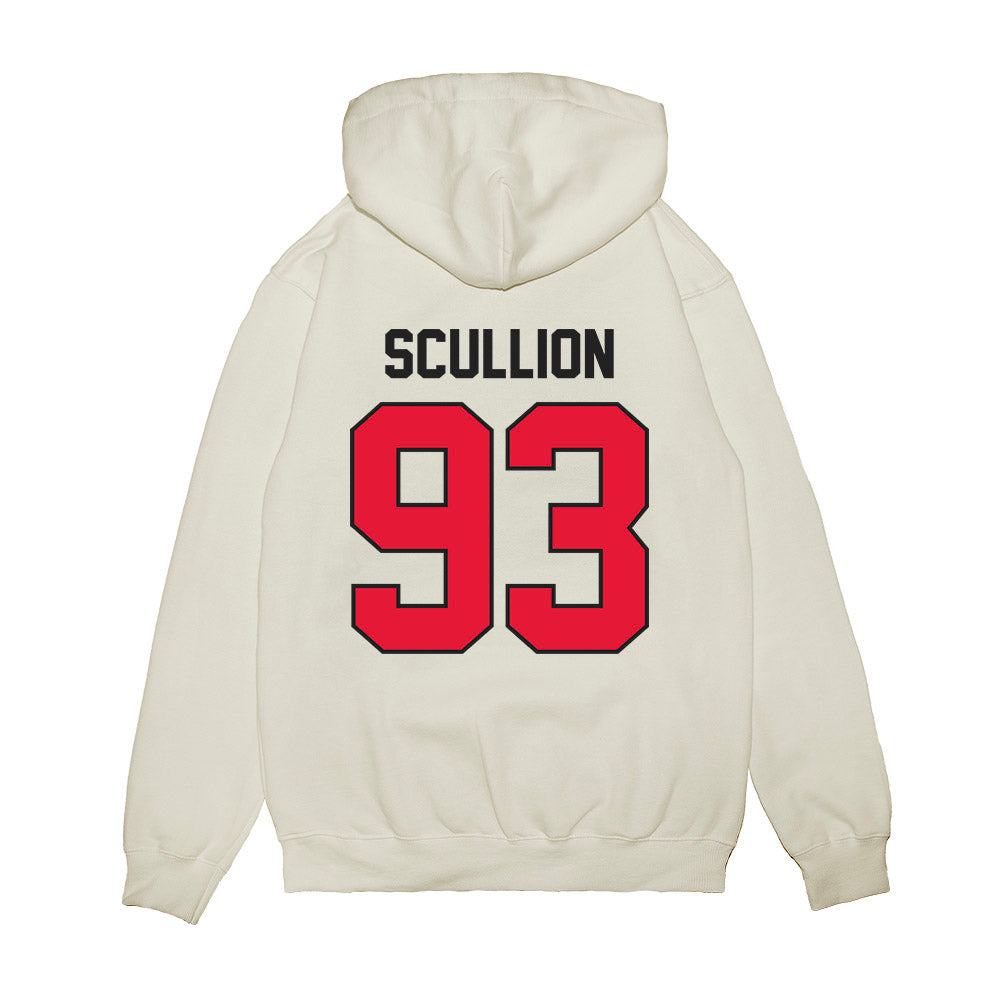 Rutgers - NCAA Football : Jack Scullion - Vintage Helmet Premium Hooded Sweatshirt-1