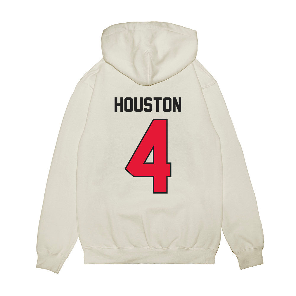Rutgers - NCAA Football : Jourdin Houston - Vintage Helmet Premium Hooded Sweatshirt-1