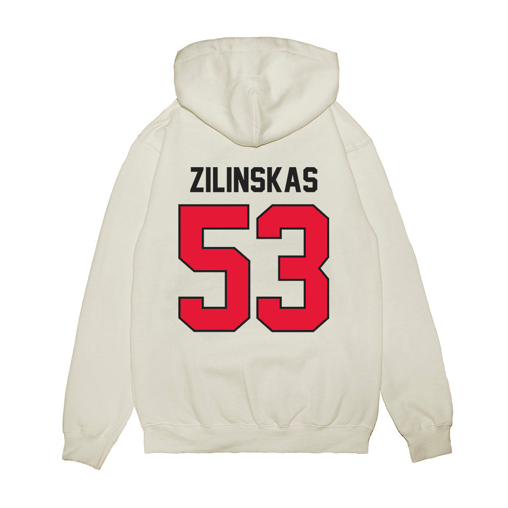 Rutgers - NCAA Football : Hank Zilinskas - Vintage Helmet Premium Hooded Sweatshirt-1