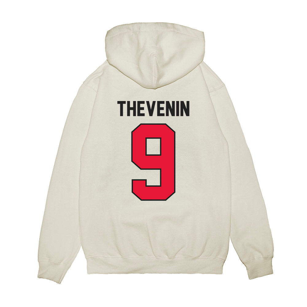 Rutgers - NCAA Football : Clay Thevenin - Vintage Helmet Premium Hooded Sweatshirt-1