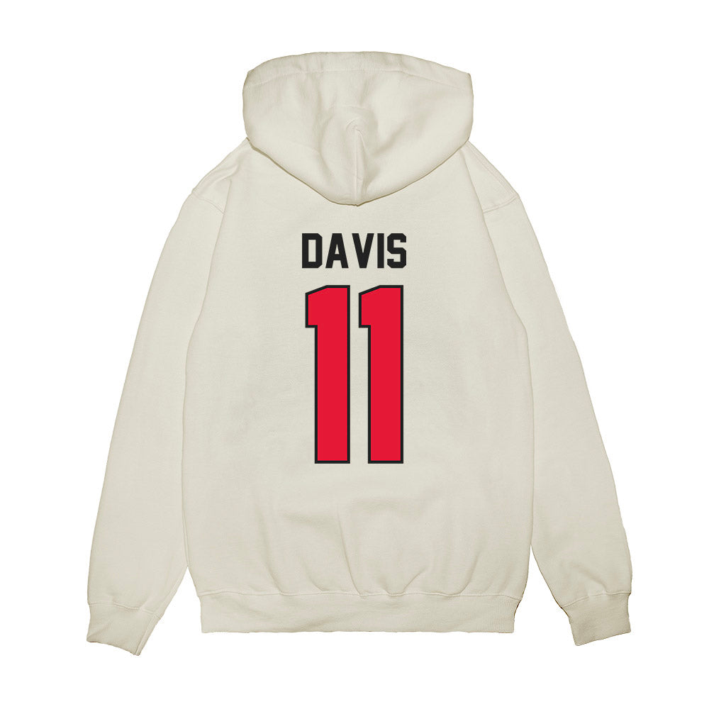 Rutgers - NCAA Football : Malachi Davis - Vintage Helmet Premium Hooded Sweatshirt-1