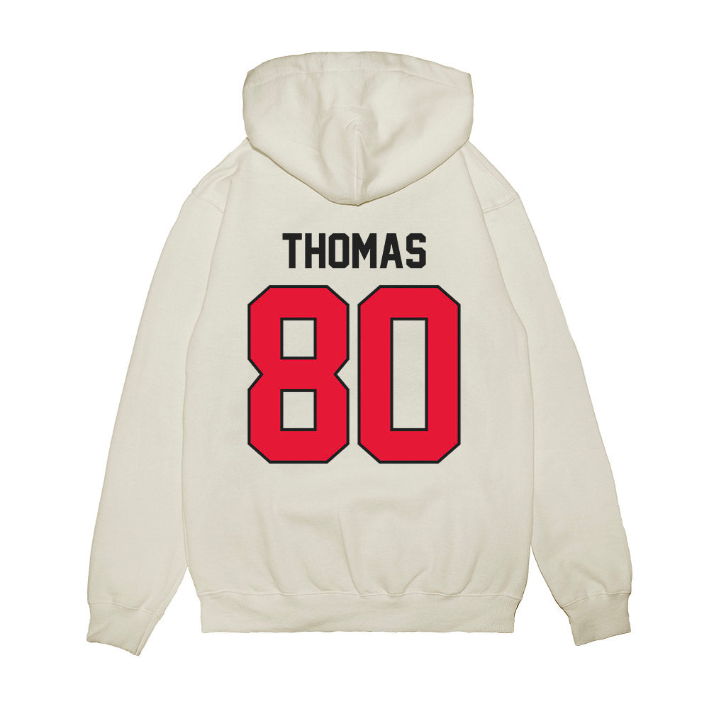 Rutgers - NCAA Football : Michael Thomas - Vintage Helmet Premium Hooded Sweatshirt-1