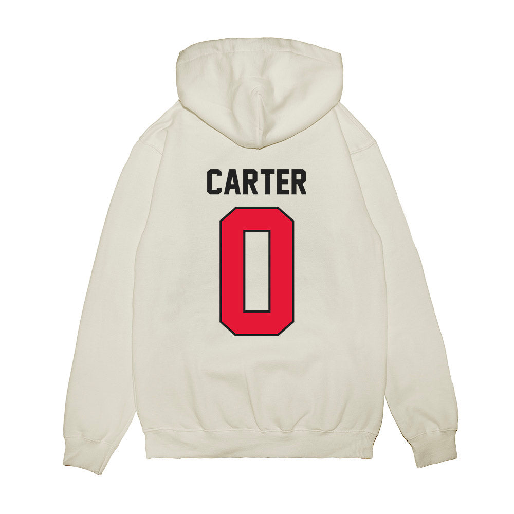 Rutgers - NCAA Football : Dyzier Carter - Vintage Helmet Premium Hooded Sweatshirt-1