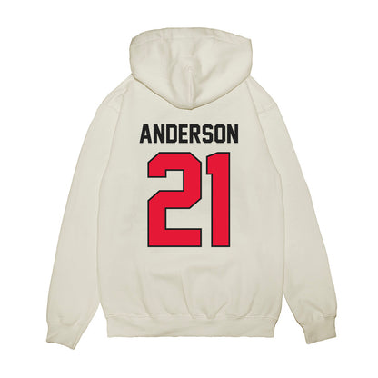 Rutgers - NCAA Football : Devonte Anderson - Vintage Helmet Premium Hooded Sweatshirt-1
