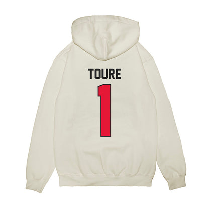 Rutgers - NCAA Football : Famah Toure - Vintage Helmet Premium Hooded Sweatshirt-1