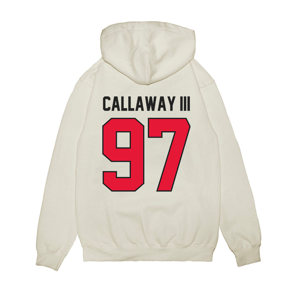Rutgers - NCAA Football : Rinaldo Callaway III - Vintage Helmet Premium Hooded Sweatshirt-1