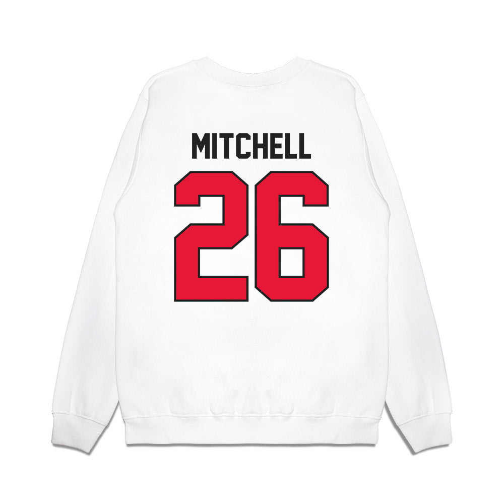 Rutgers - NCAA Football : Terrell Mitchell - Vintage Helmet Premium Crewneck Sweatshirt-1