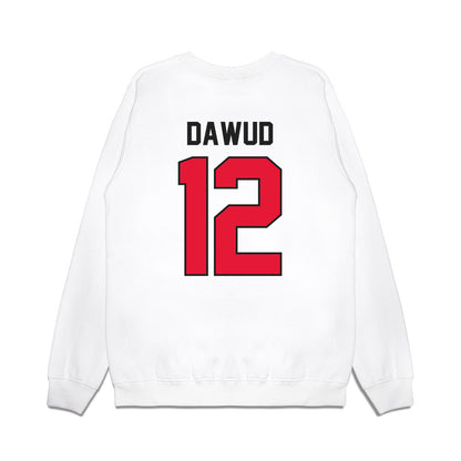 Rutgers - NCAA Football : Zahmir Dawud - Vintage Helmet Premium Crewneck Sweatshirt-1
