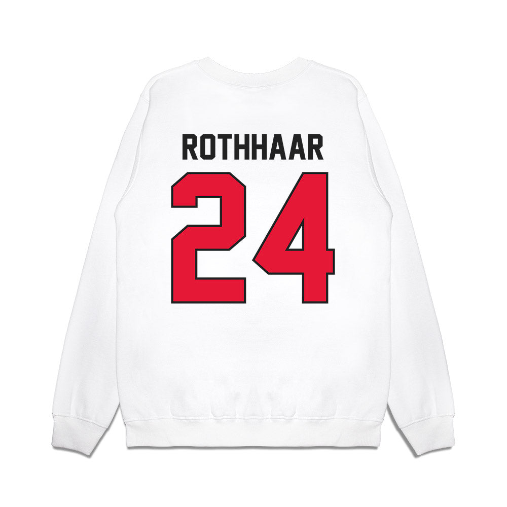 Rutgers - NCAA Football : Benjamin Rothhaar - Vintage Helmet Premium Crewneck Sweatshirt-1