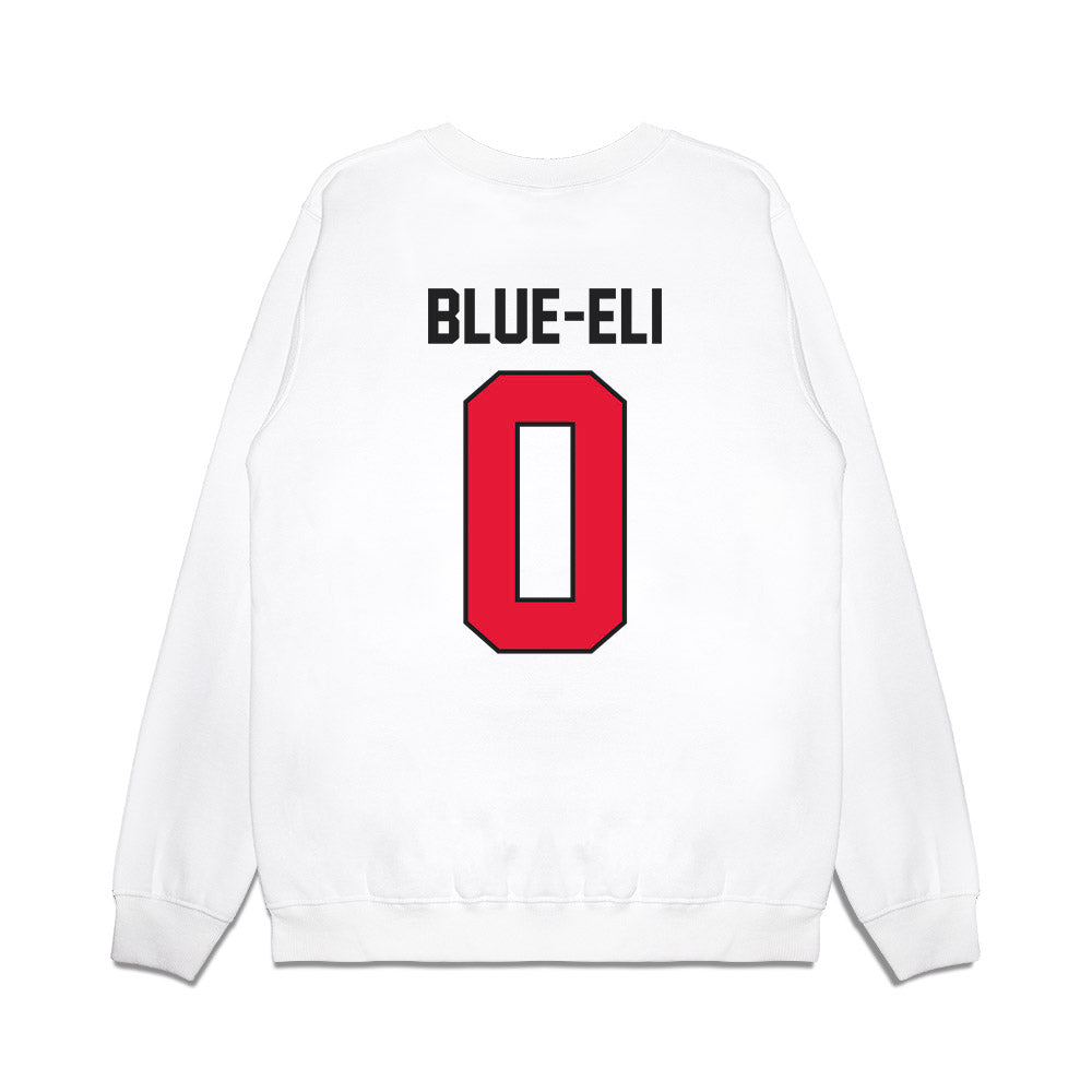 Rutgers - NCAA Football : Douglas Blue-Eli - Vintage Helmet Premium Crewneck Sweatshirt-1
