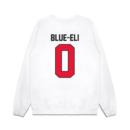 Rutgers - NCAA Football : Douglas Blue-Eli - Vintage Helmet Premium Crewneck Sweatshirt-1