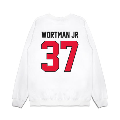 Rutgers - NCAA Football : RJ Wortman Jr - Vintage Helmet Premium Crewneck Sweatshirt-1