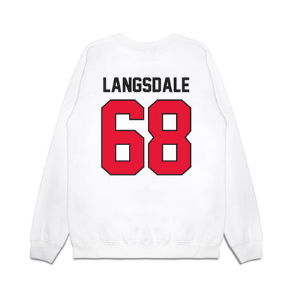 Rutgers - NCAA Football : Ryder Langsdale - Vintage Helmet Premium Crewneck Sweatshirt-1